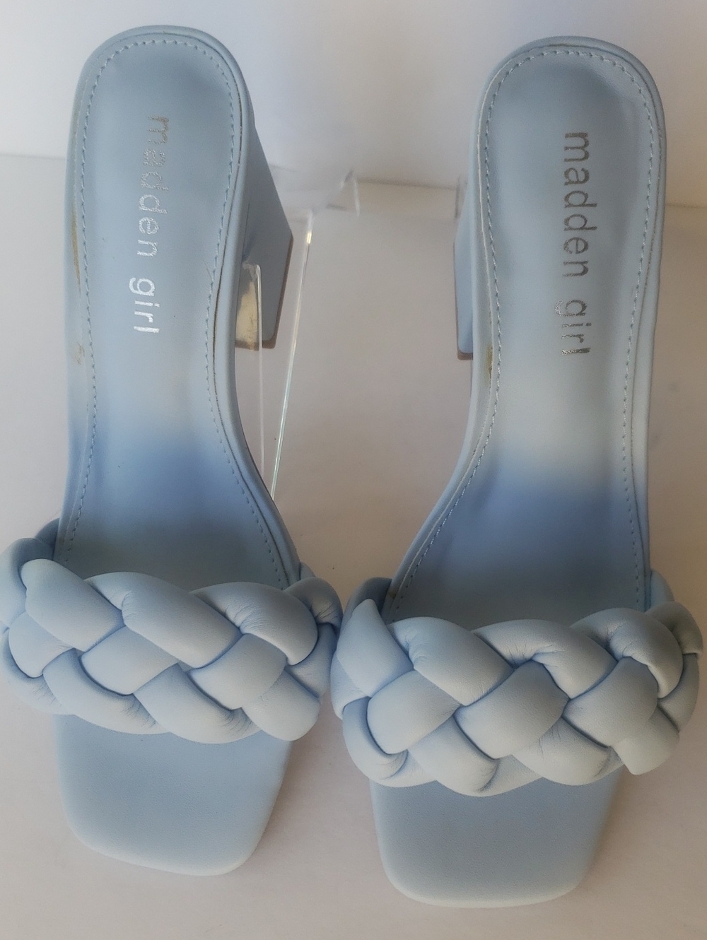 Madden Girl "Gracy" Blue Ribbon Slide-style Sandals, Size 6, NIB